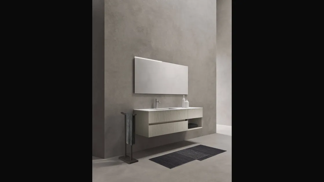Mobile da Bagno sospeso in rovere tundra Zenit 19 02 di Milldue