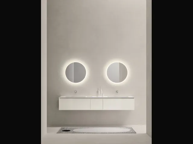 Mobile da Bagno sospeso laccato lucido Zenit 24 03 di Milldue