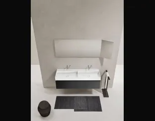 Mobile da Bagno sospeso in rovere carbone Zenit 24 11 di Milldue