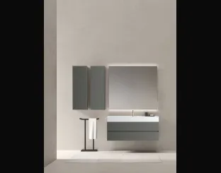 Mobile da bagno sospeso in laccato opaco Zenit 24 10 di Milldue