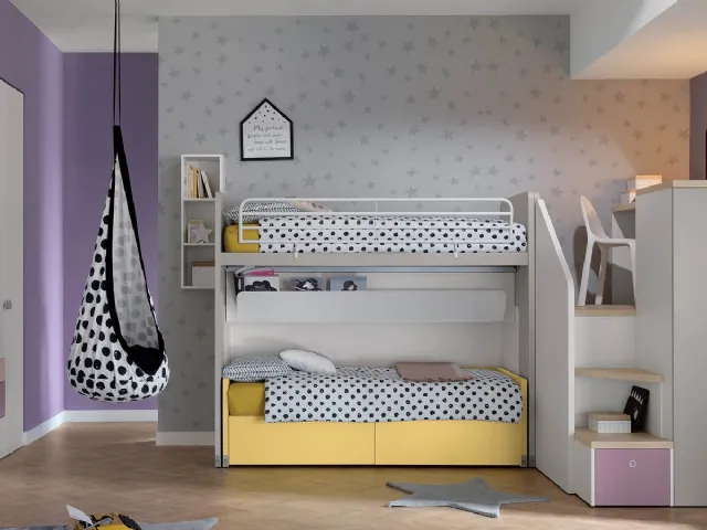 Cameretta in laccato opaco Alpha Letto a Castello G040 di Doimo Cityline