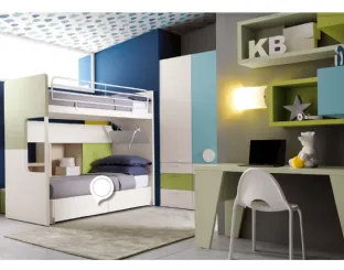 Cameretta con scrivania Alpha Letto a Castello B010 di Doimo Cityline