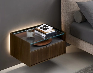 Comodino Cabaret Glass di Sangiacomo