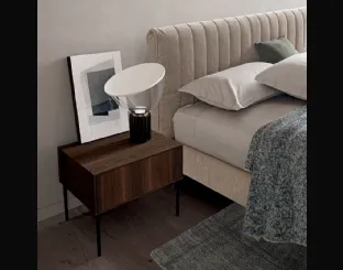 Comodino Kompos in materico effetto legno di Dall'Agnese