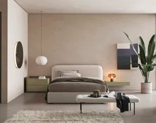 Gruppo notte moderno abbracciato da un involucro in essenza lignea Slim Open di Dall'Agnese