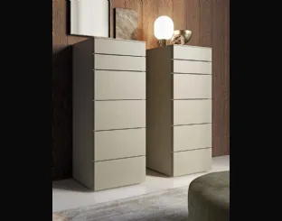Cassettiera moderna e lineare in laccato opaco Slim di Dall'Agnese