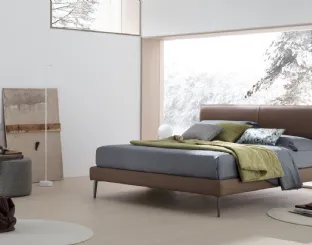 Letto matrimoniale in pelle Benny di V&Nice