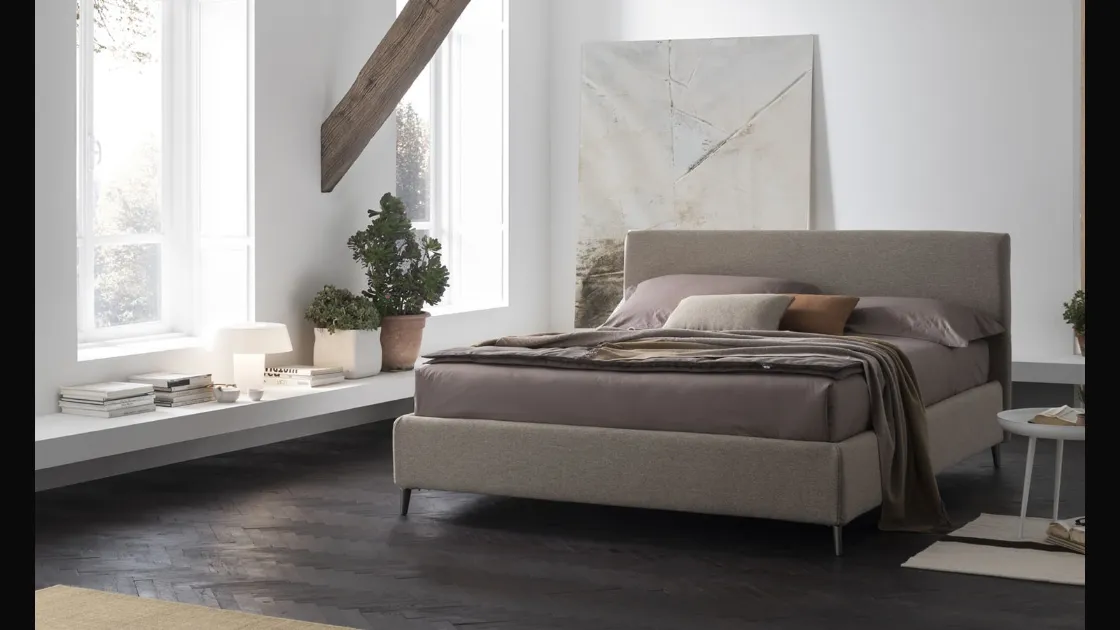 Letto in tessuto con box contenitore Benny di V&Nice