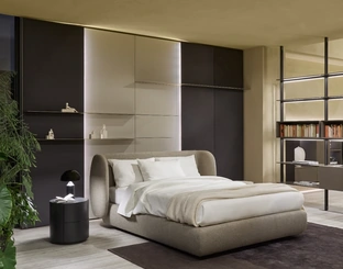 Letto imbottito Cosy con box contenitore di Sangiacomo