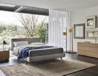 Letto in tessuto imbottito Decor di Sangiacomo