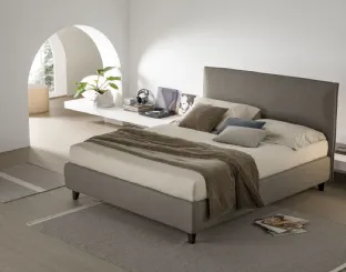 Letto in tessuto imbottito con box contenitore Mood di V&Nice