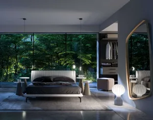 Letto in pelle Globo di Ozzio