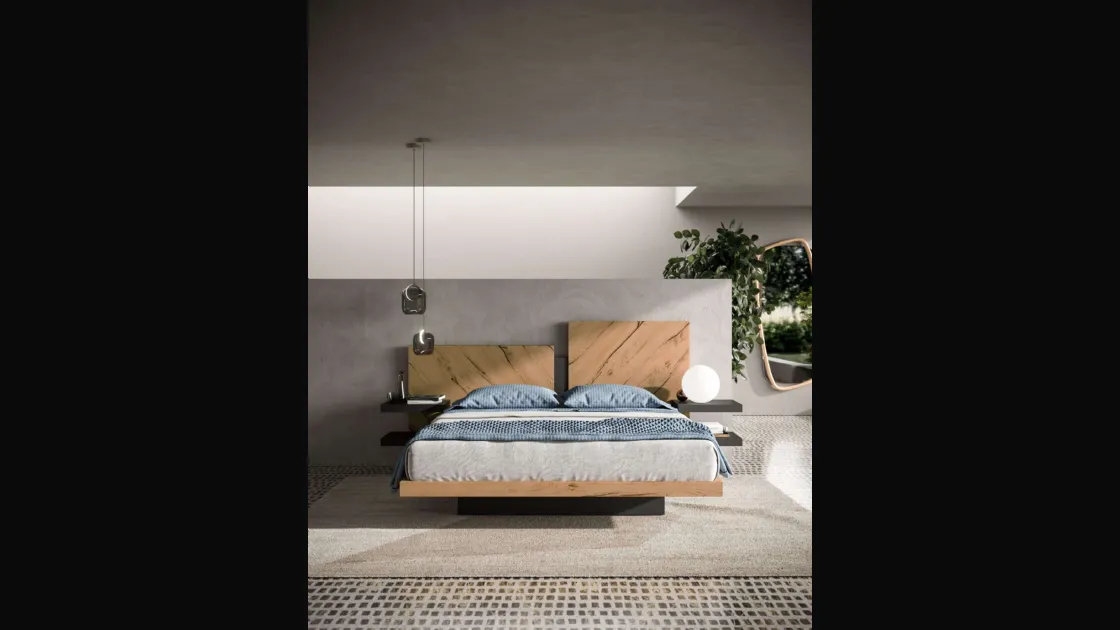 Letto con box contenitore Nazarè di Ozzio