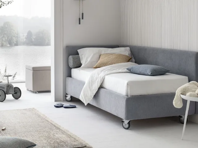 Day Bed Singolo in tessuto con contenitore  Joy Essenziale di V&Nice