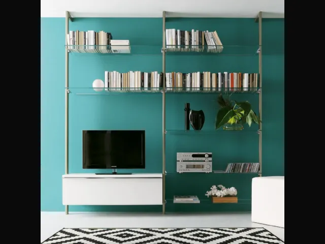 Libreria DL-300 CLARK con vano TV di Ponti Terenghi
