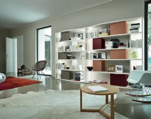 Libreria Modo M6C87 in laccato opaco di Sangiacomo