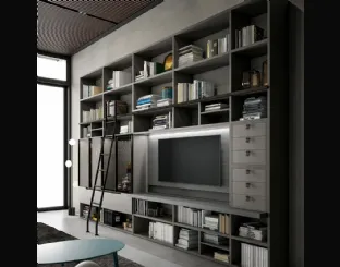 Libreria Speed Up con scala scorrevole di Dall'Agnese
