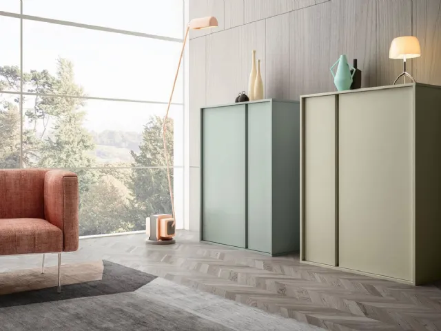 Madia alta Living 02 in laccato opaco di Arredo3