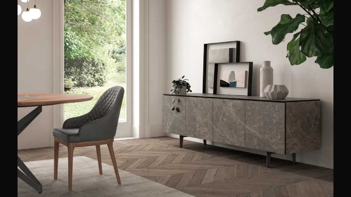 Madia moderna Armor in ceramica Gold Beauty di Ozzio