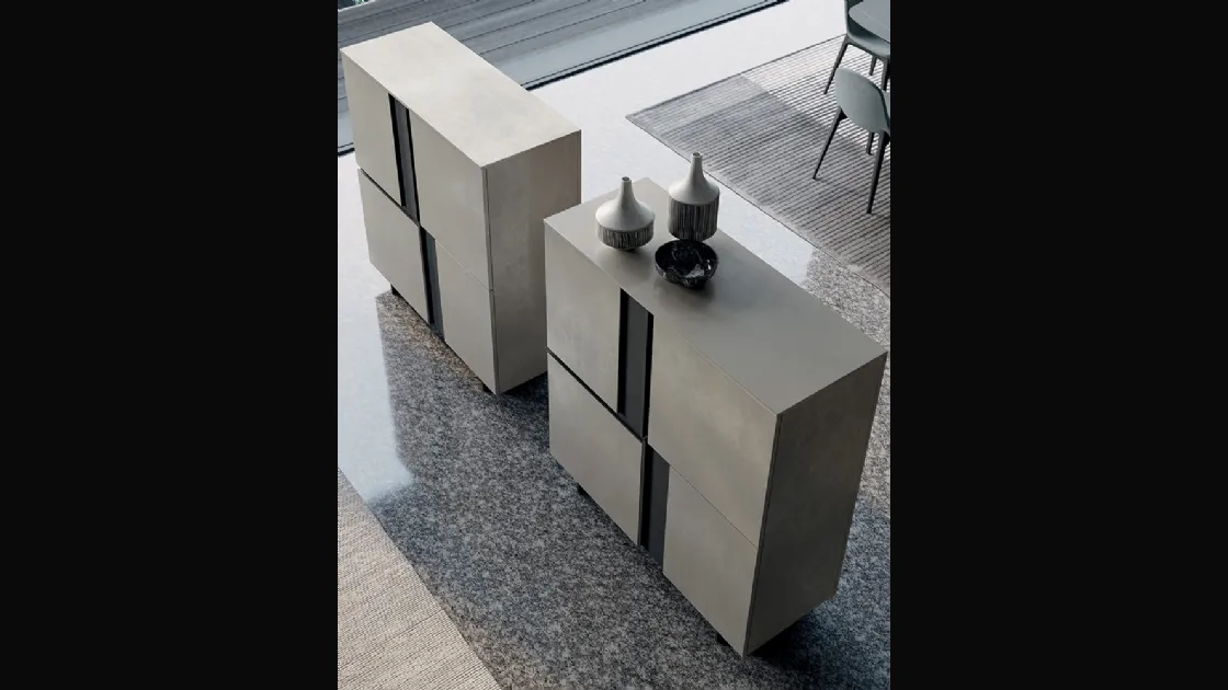 Madia alta in laccato metallico Slim Up di Dall'Agnese