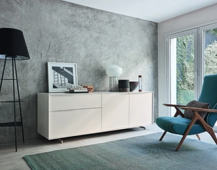 Madia Vela 02 in laccato Magnolia di Sangiacomo