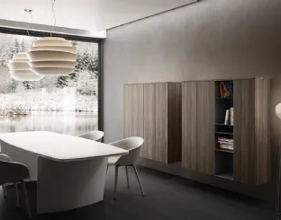 Mobile sospeso Living 06 in laminato effetto legno di Arredo3