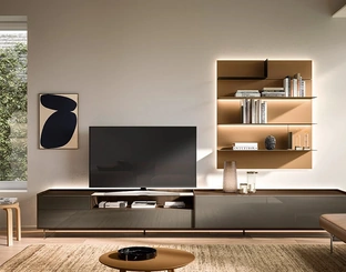 Parete Attrezzata Cabaret Glass 04 di Sangiacomo