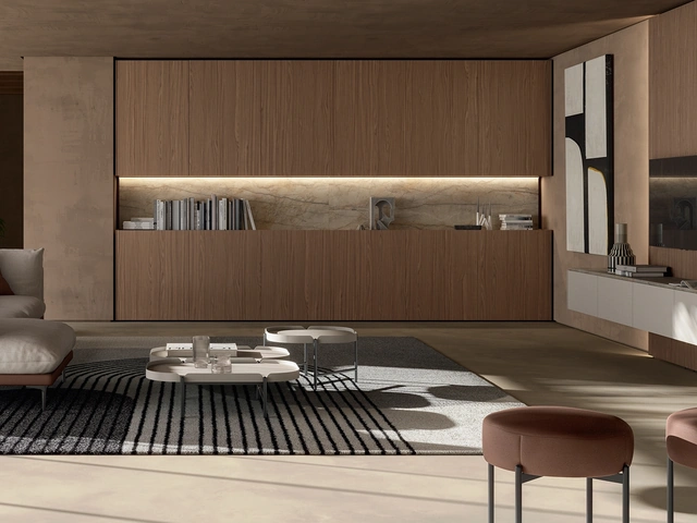 Parete Attrezzata DA45 Noce Biondo di Dall'Agnese