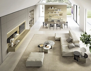 Parete Attrezzata Domino Boiserie 02 di Sangiacomo