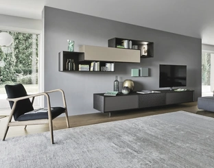 Parete Attrezzata Lampo Riquadri 033 di Sangiacomo