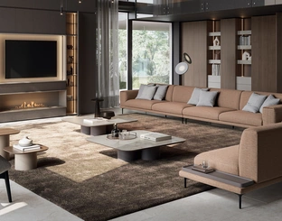 Parete Attrezzata Slim con Camino di Dall'Agnese