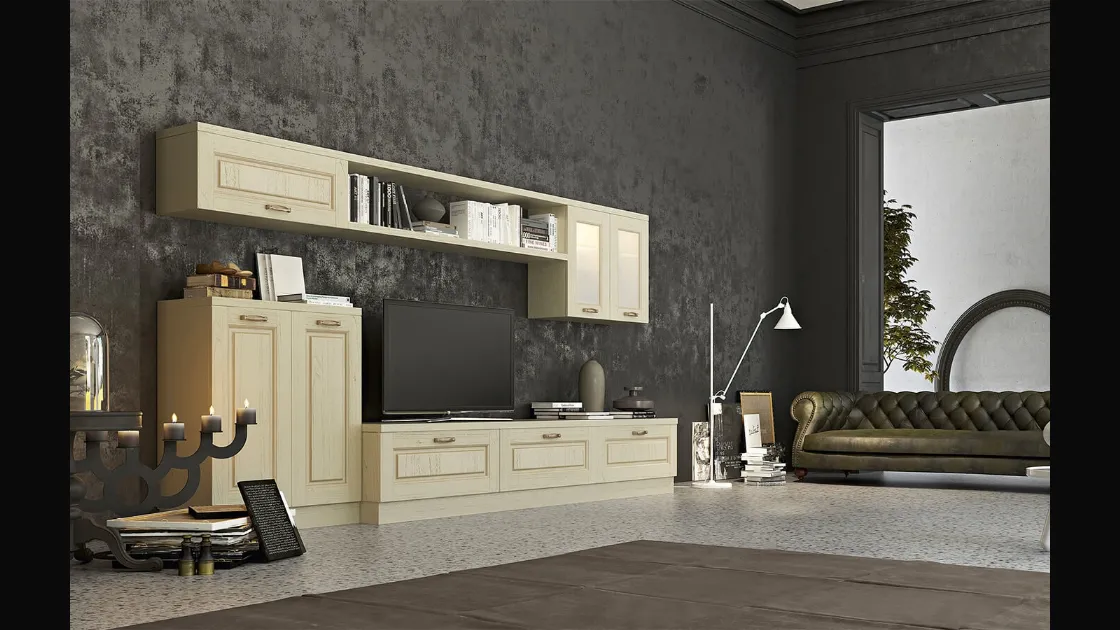 Parete Attrezzata in legno Verona III di Arredo3