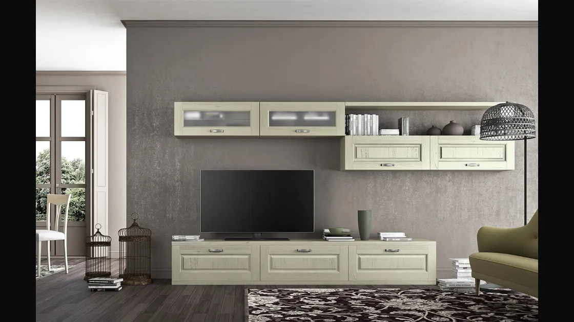 Parete Attrezzata in legno Verona IV di Arredo3