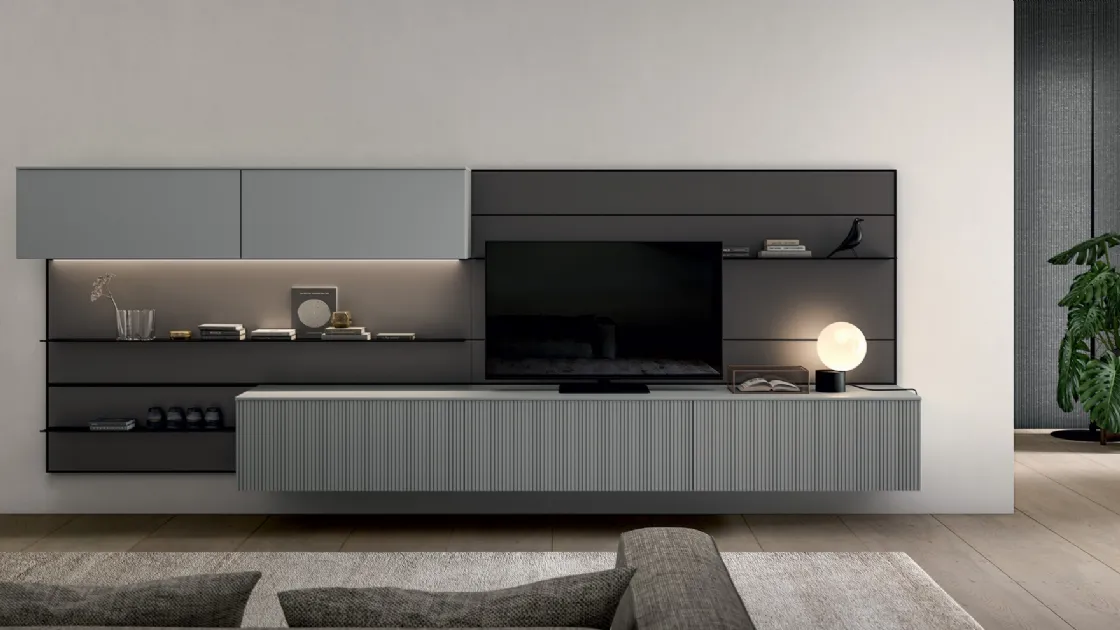Parete Attrezzata Living Time 01 di Arredo3