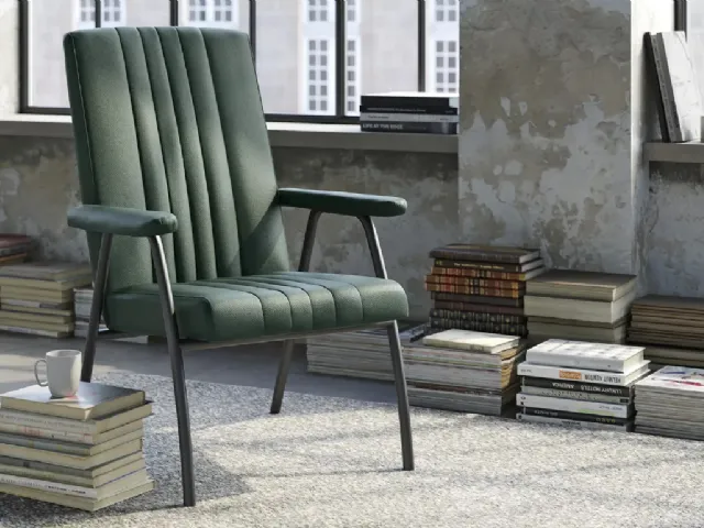 Poltrona dal gusto vintage Nora di Doimo Salotti