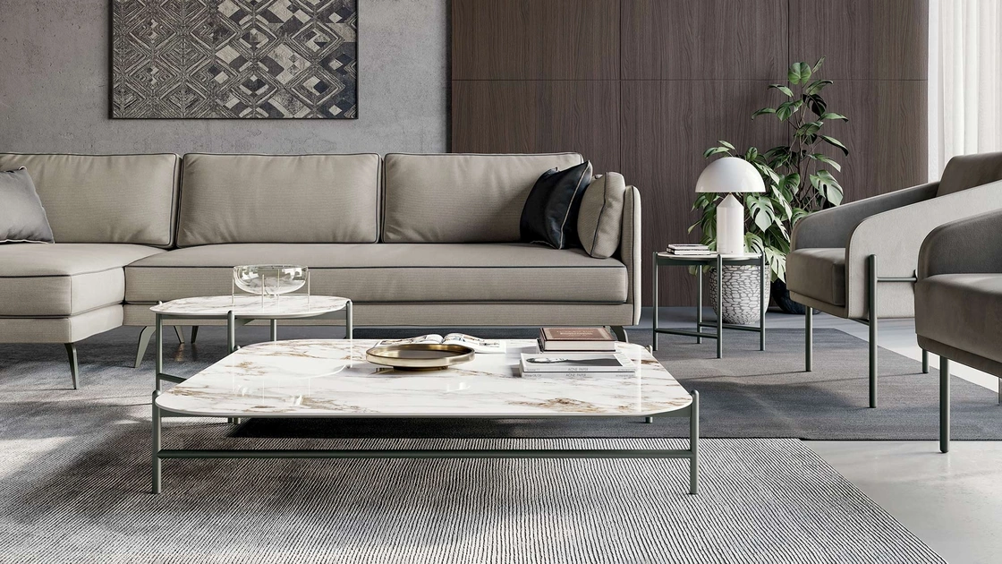 Divano con penisola Milton di Dall'Agnese