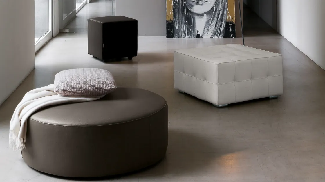 Pouf Tondo Dry Cubo di Dall'Agnese
