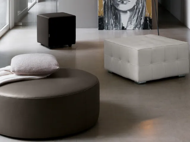 Pouf Tondo Dry Cubo di Dall'Agnese