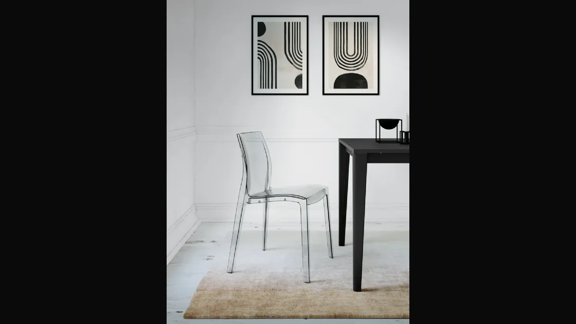 Sedia Light in policarbonato trasparente di Arredo3