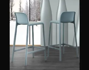 Sgabello River Stool 76 in resina rinforzata con fiberglass di La Seggiola