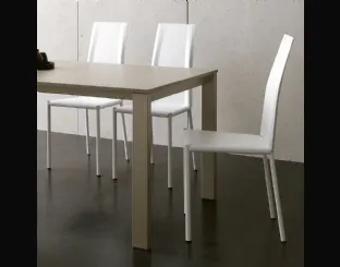 Sedia Penelope in cuoio e metallo di Ponti Terenghi