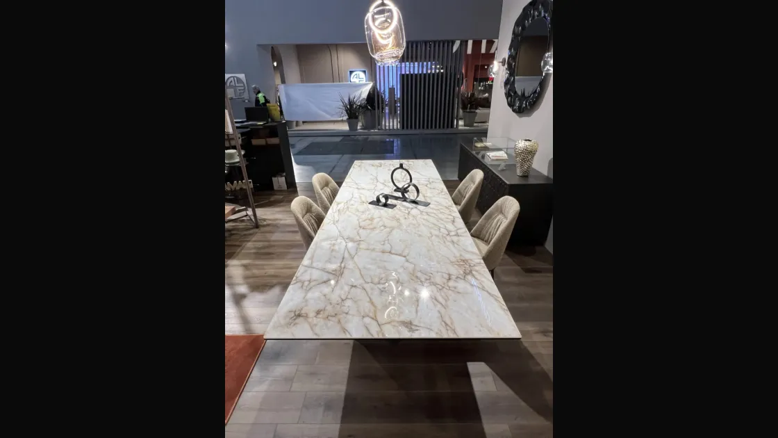 Tavolo allungabile in ceramica Axel di Ozzio