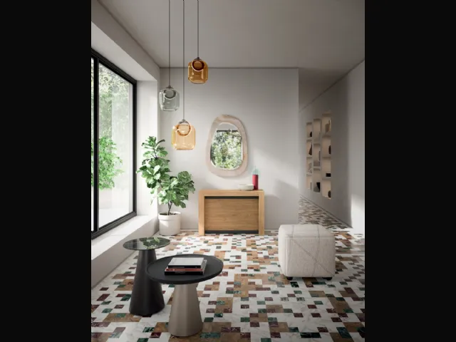 Consolle A3 allungabile in Rovere dotata di 5 prolunghe incorporate nella struttura di Ozzio
