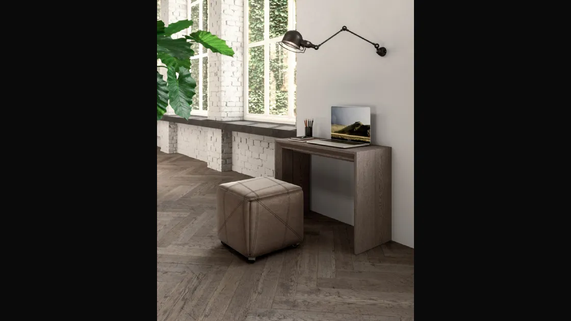 Consolle allungabile in Rovere dotata di 5 prolunghe esterne Golia di Ozzio