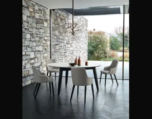 Tavolo rotondo Convivio in Ceramica Statuarietto di Sangiacomo