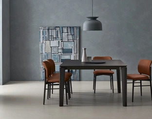 Tavolo allungabile Desco in Rovere Carbone di Sangiacomo