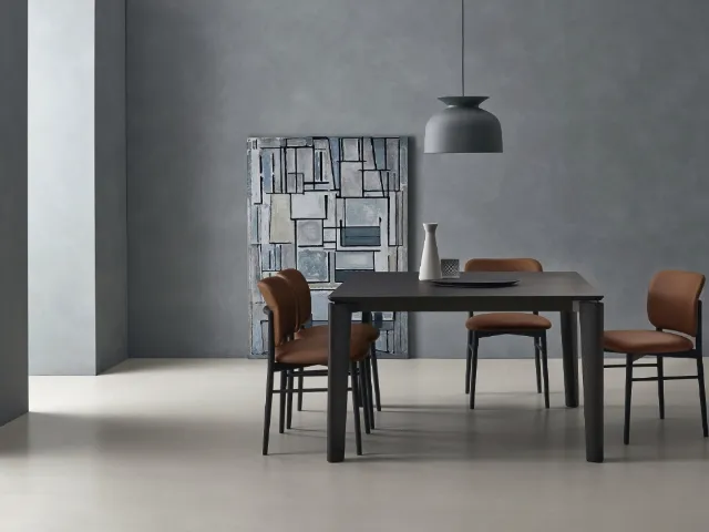 Tavolo Desco in Rovere Carbone di Sangiacomo