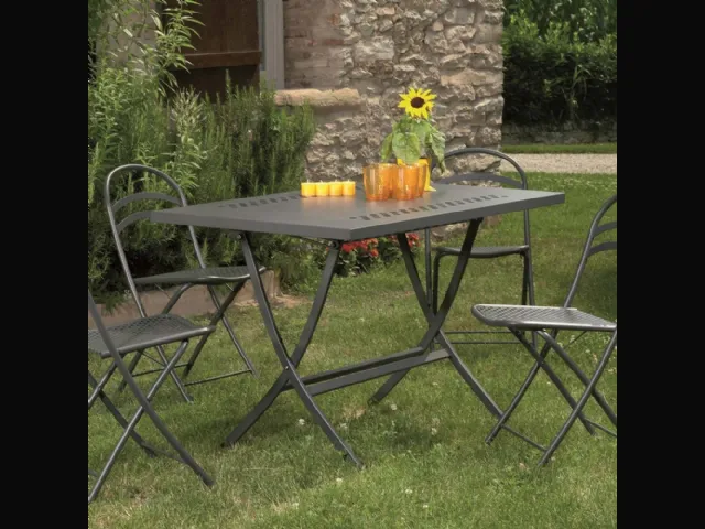 Tavolo pieghevole Folding Table in acciaio zincato e verniciato di La Seggiola
