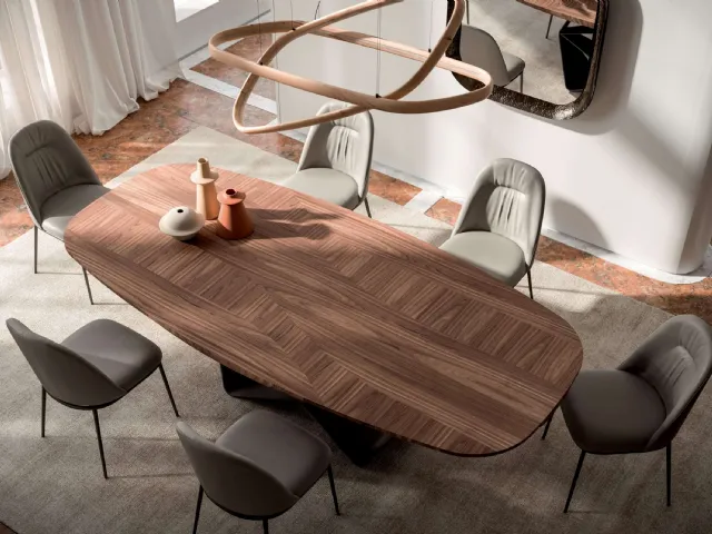 Tavolo Gem in legno di Ozzio