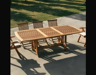 Tavolo allungabile Amalfi in massello di teak indonesiano di La Seggiola